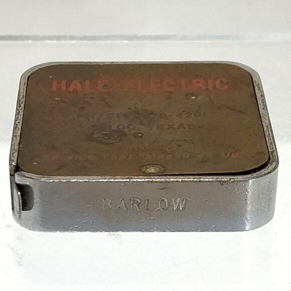 Barlow Advertising Tape Measure Hale Electric Talco Texas 1960s Made USA Vintage - Picture 2 of 5